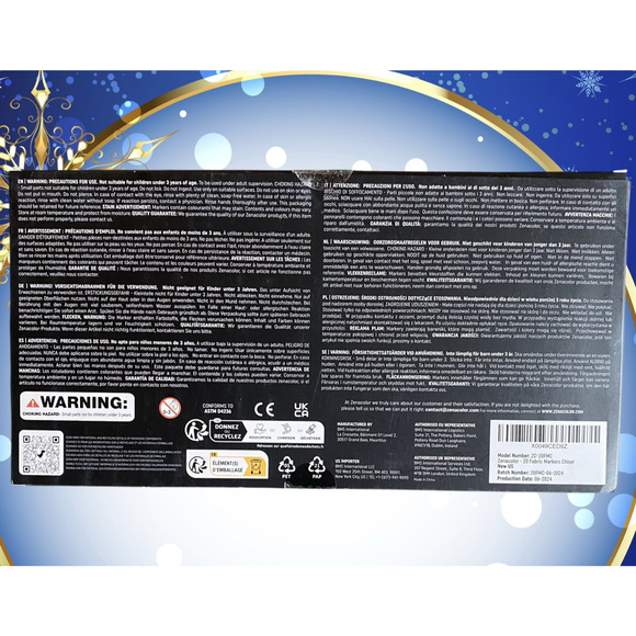 Zenacolor Fabric Markers Dual Tip Fine+Chisel Point Crafting Permanent 20 Set - Picture 4 of 7